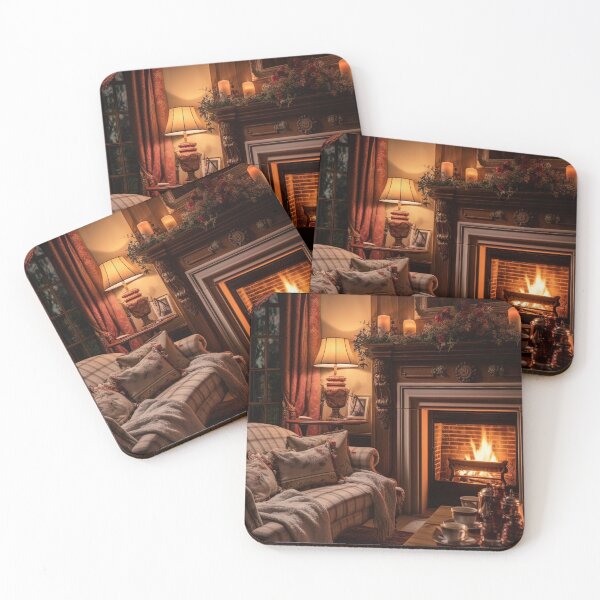 Item preview, Cozy Winter Evening by the Fireplace designed and sold by FireScreen.