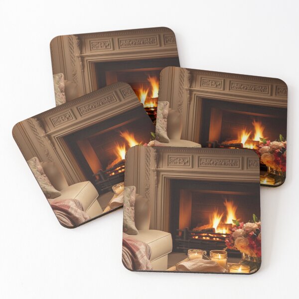 Item preview, Cozy Winter Evening by the Fireplace designed and sold by FireScreen.