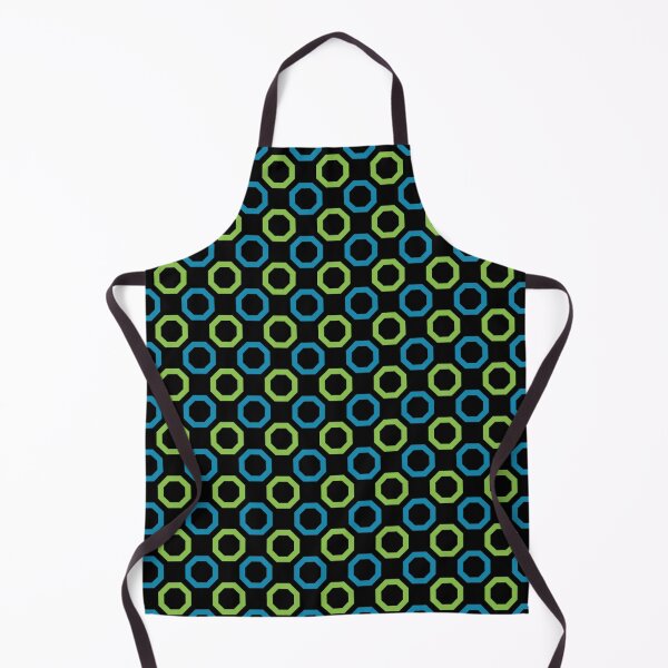 Item preview, Black Blue Green Geomerc Polka Dot Octagons Modern Honeycomb Pattern designed and sold by PenguinForests.