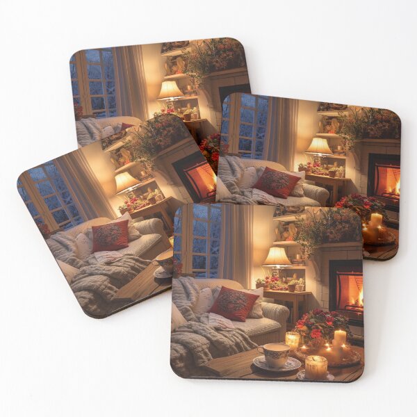 Item preview, Cozy Winter Evening by the Fireplace designed and sold by FireScreen.