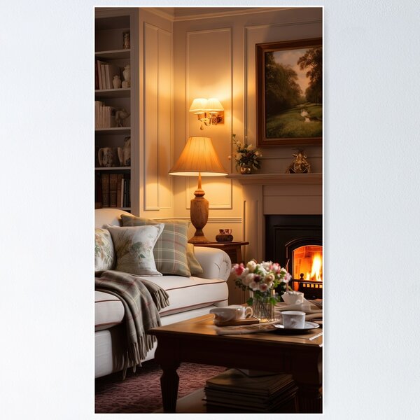 Item preview, Cozy Winter Evening by the Fireplace designed and sold by FireScreen.