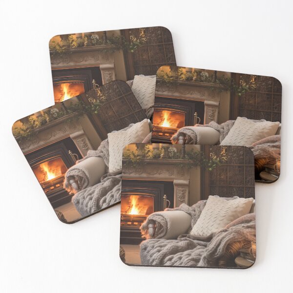 Item preview, Cozy Winter Evening by the Fireplace designed and sold by FireScreen.