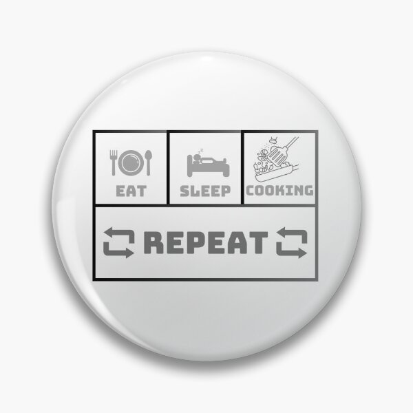 Item preview, eat sleep cooking repeat designed and sold by Creativedsigna.