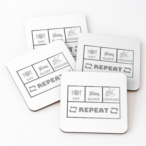 Item preview, eat sleep cooking repeat designed and sold by Creativedsigna.