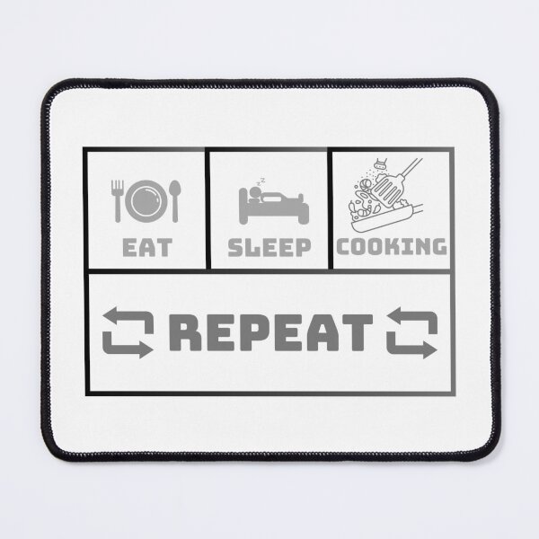 Item preview, eat sleep cooking repeat designed and sold by Creativedsigna.