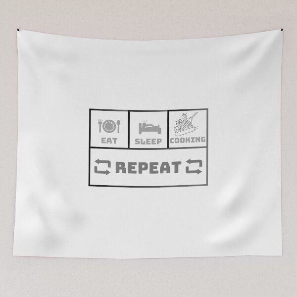 Item preview, eat sleep cooking repeat designed and sold by Creativedsigna.