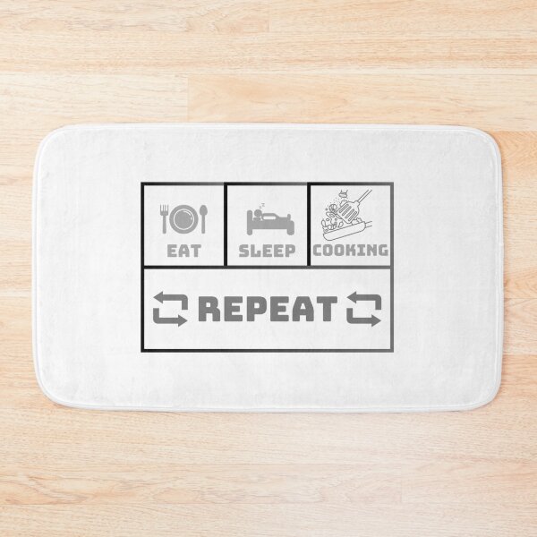 Item preview, eat sleep cooking repeat designed and sold by Creativedsigna.