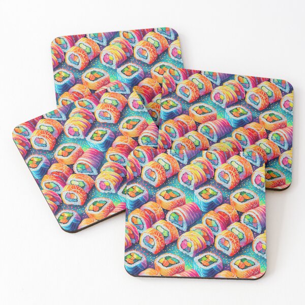 Item preview, Big Vibrant Sushi Rolls designed and sold by craftyvixenart.