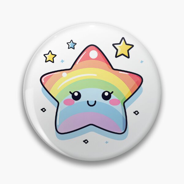 Item preview, Kawaii lucky star and rainbow designed and sold by Lobory.