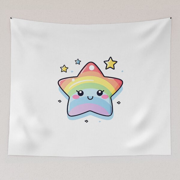 Item preview, Kawaii lucky star and rainbow designed and sold by Lobory.