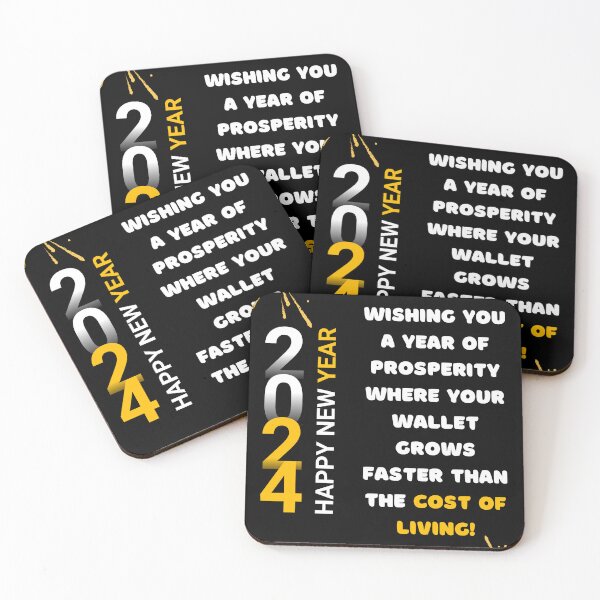 Item preview, Happy New Year 2024 Funny Postcard Money Inflation designed and sold by soniaaseguin.