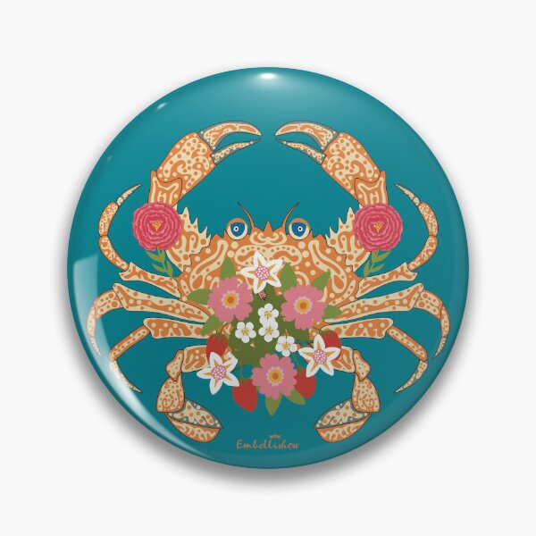 Item preview, Floral Crab designed and sold by Sarah Abbott-Vaughan.