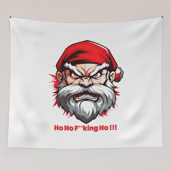 Item preview, Angry Santa - Ho Ho F**king Ho !!! designed and sold by Totalthrive.