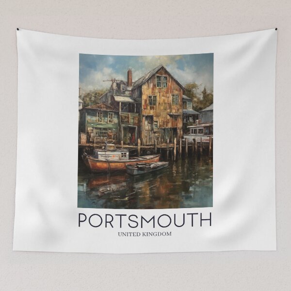 Item preview, A Painting of the Portsmouth Harbour - United Kingdom designed and sold by StudioRedKoala.