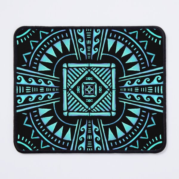 Item preview, Polynesian Radial Square - Blue Version designed and sold by kspence66.