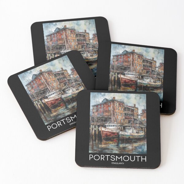 Item preview, A Painting of the Portsmouth Harbour - England designed and sold by StudioRedKoala.