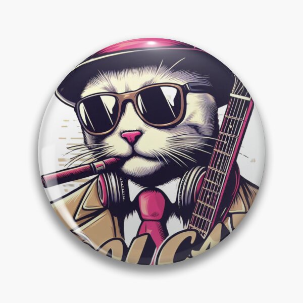 Item preview, Cigar-strumming Kitty designed and sold by AIStoore.