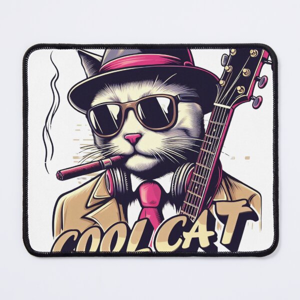 Item preview, Cigar-strumming Kitty designed and sold by AIStoore.