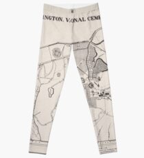 Vintage Map of Arlington National Cemetery (1901) Leggings