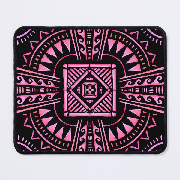 Item preview, Polynesian Radial Square - Pink Version designed and sold by kspence66.