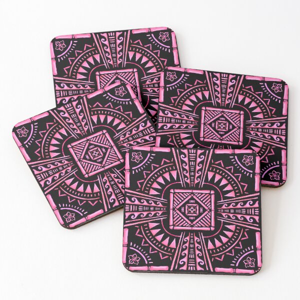 Item preview, Polynesian Radial Square - Pink Version designed and sold by kspence66.