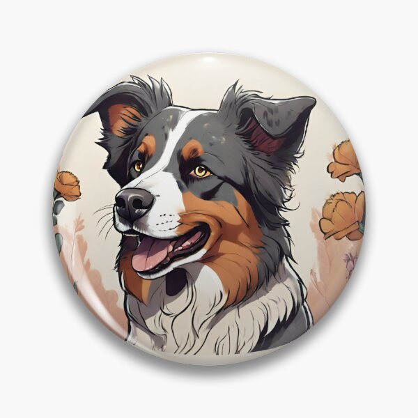 Item preview, Tricolor Aussie Amidst Flowers: A Beautiful and Charming Design designed and sold by GoodyPaws.
