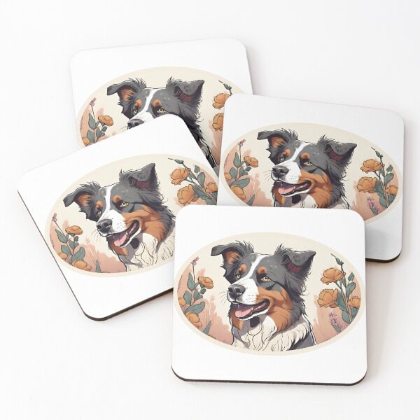 Item preview, Tricolor Aussie Amidst Flowers: A Beautiful and Charming Design designed and sold by GoodyPaws.