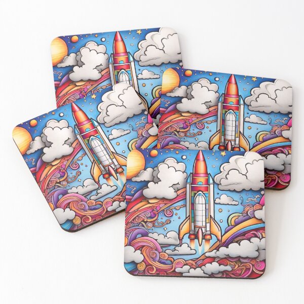 Item preview, Rocket's Ascension: A Coloring Page Journey to the Sky (137) designed and sold by WASjourney.