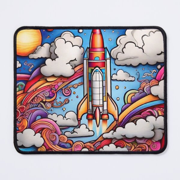 Item preview, Rocket's Ascension: A Coloring Page Journey to the Sky (137) designed and sold by WASjourney.