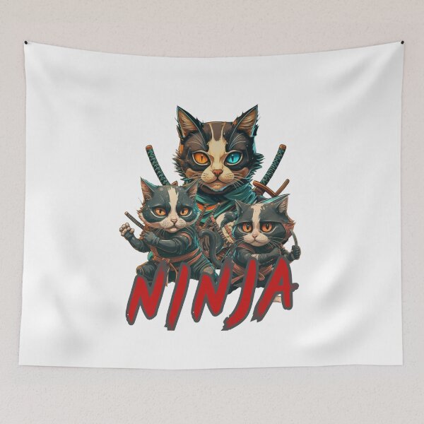 Item preview, ninja cat designed and sold by Hemlawit.