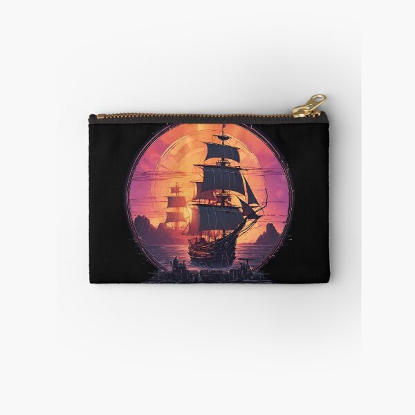 Item preview, Beautiful Pirate Ship on the Sea at Sunset. designed and sold by Aquillashop.
