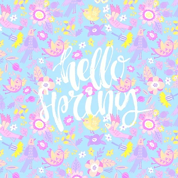 Artwork thumbnail, Hello Spring (Powder Blue) by Mandala Of Life