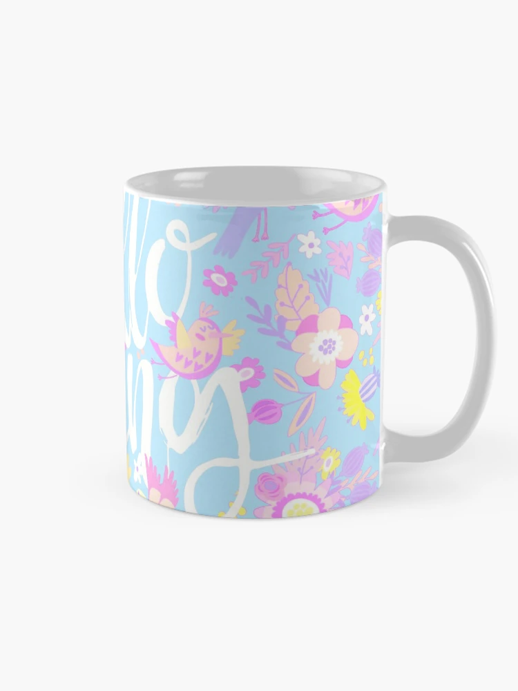 Thumbnail 3 of 6, Coffee Mug, Hello Spring (Powder Blue) designed and sold by Mandala Of Life.