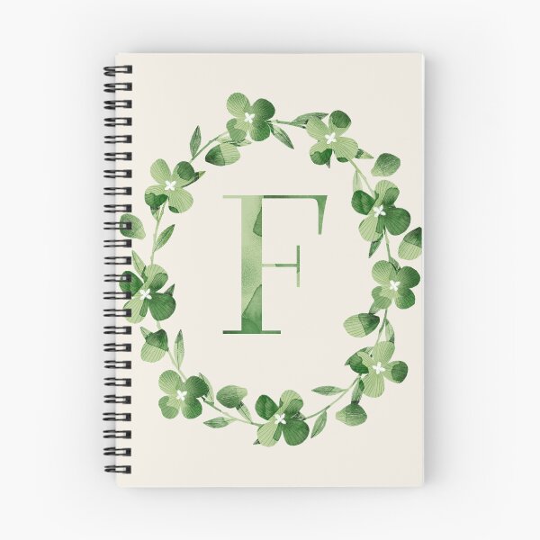 Item preview, Letter F Floral Monogram. Green Hydrangea Flowers Laurel. designed and sold by helga-wigandt.