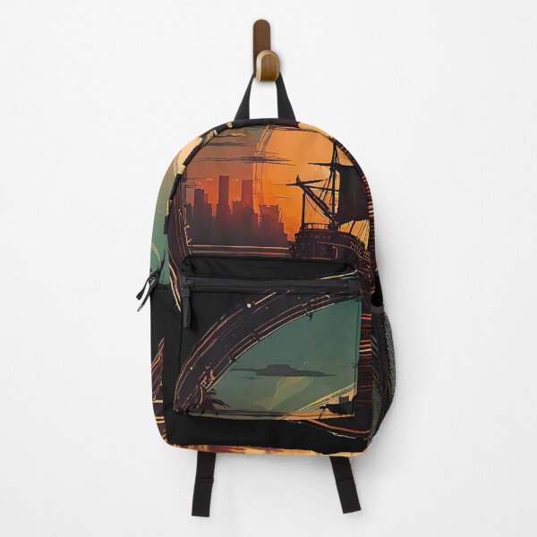 Item preview, Beautiful Pirate Ship Docking at the Port, Sunset designed and sold by Aquillashop.