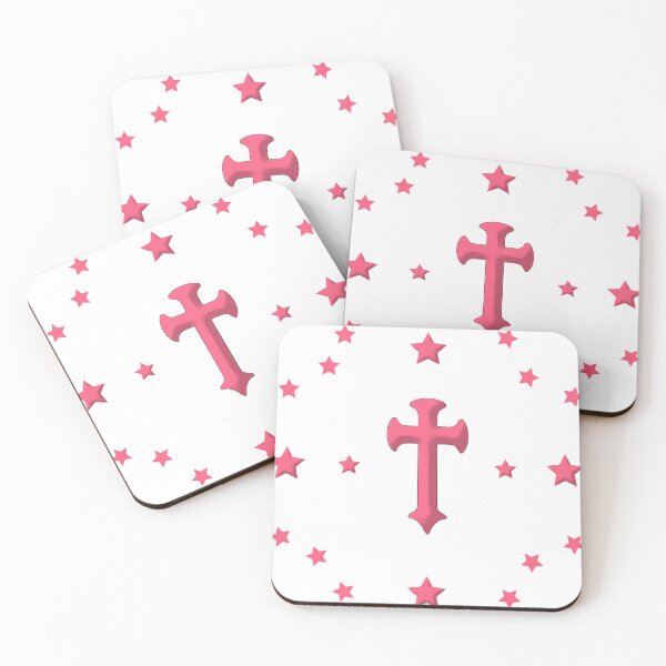 Item preview, cross with stars pattern - zig zag pink designed and sold by ZechJohnRB.