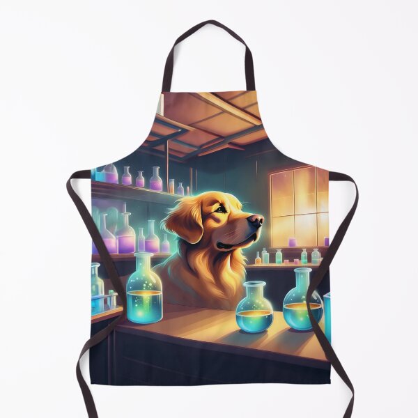 Item preview, Golden retriever in a chemistry lab designed and sold by JohntumPhysics.