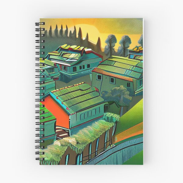 Item preview, Red And Green Roofed Village designed and sold by TEmotionalPixel.