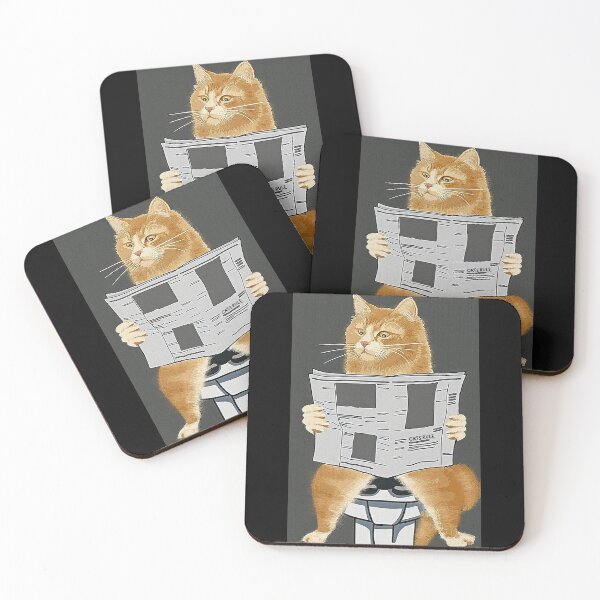Item preview, cat reading the newspaper designed and sold by SameeraDammeyer.