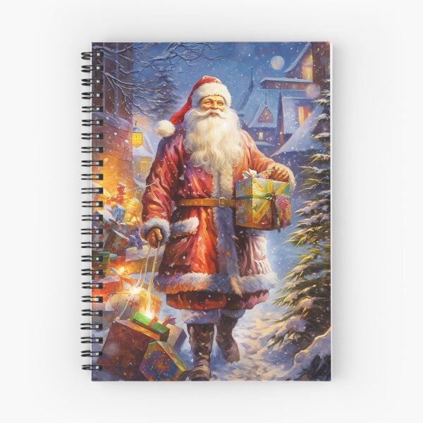 Item preview, Santa Claus and gift,Oil painting, festive illustration. designed and sold by Mickeymouse2023.