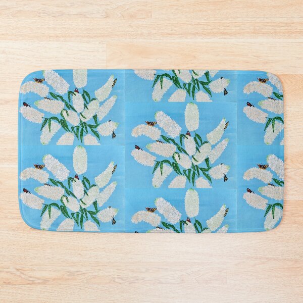 Item preview, White Buddleia flowers with butterflies  designed and sold by Ruth Breen Artwork .