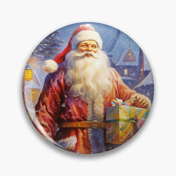 Item preview, Santa Claus and gift,Oil painting, festive illustration. designed and sold by Mickeymouse2023.