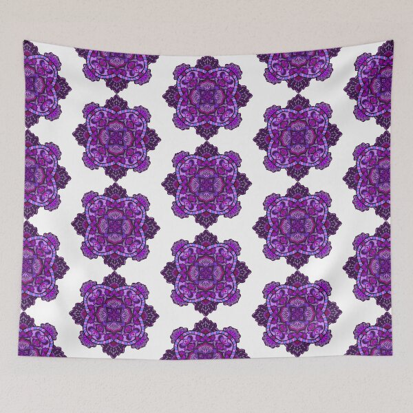 Item preview, Hearts Mandala- Hand drawn design- Purple vibes designed and sold by lisdalia.