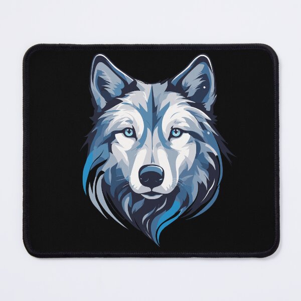 Item preview, Vector blue wolf head designed and sold by twisted-dot.