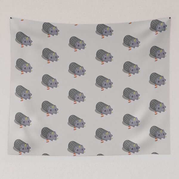 Item preview, Fat raccoon in a garbage can designed and sold by FlowMinnow.