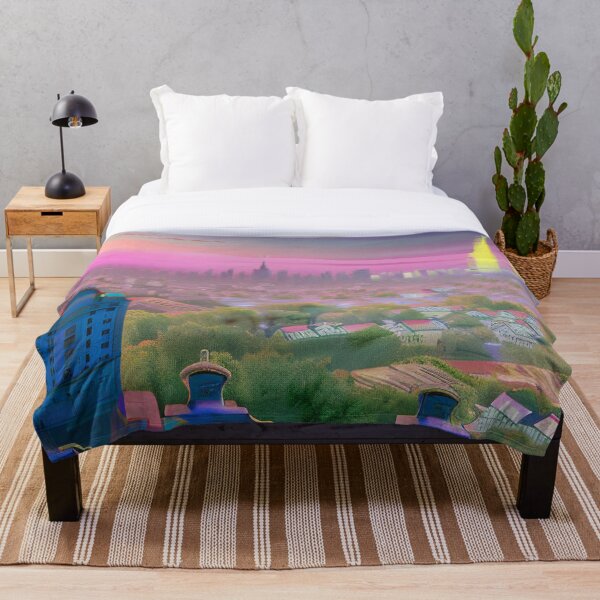Item preview, Cityscape Of Pink And Purple Sky designed and sold by TEmotionalPixel.