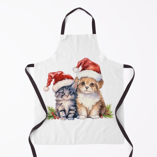 Item preview, Digital png file,Cute Dog and Cat wearing Santa hats designed and sold by DeepDrop Studio.