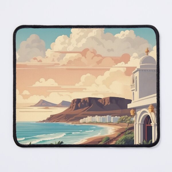 Item preview, Lanzarote Vintage Retro Poster: Volcanic Beauty and Canary Island Vibes designed and sold by Ceemko's Vintage Corner.