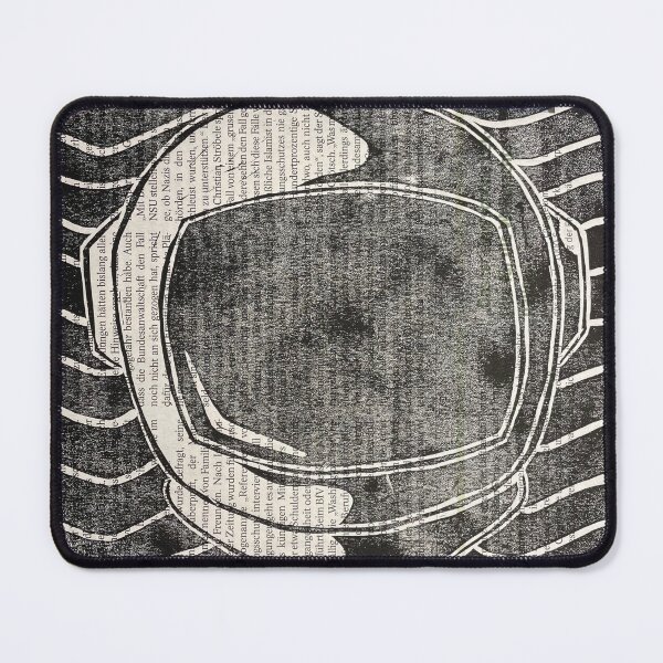Item preview, Astronaut lino print newspaper 2.0 designed and sold by jatilda.