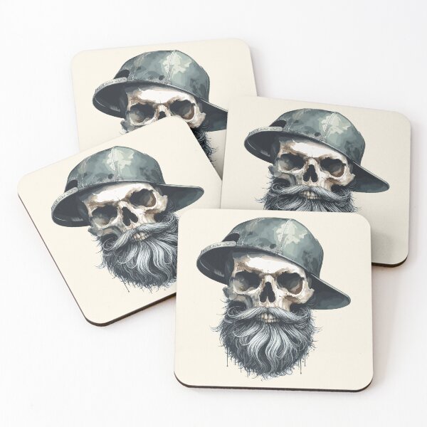 Item preview, bearded skull designed and sold by gkhanco.